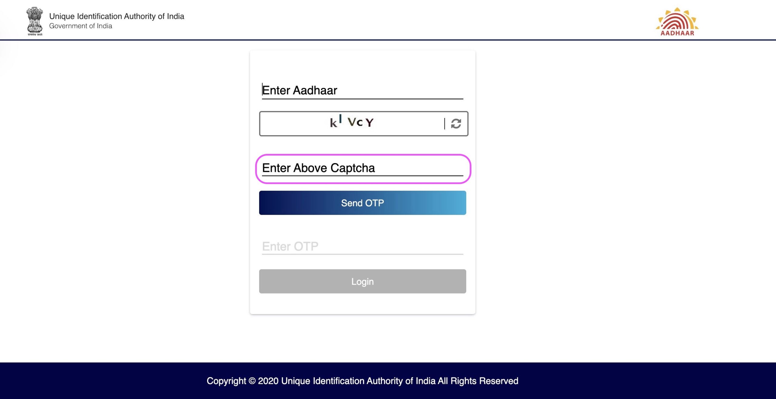 Enter Above Captcha