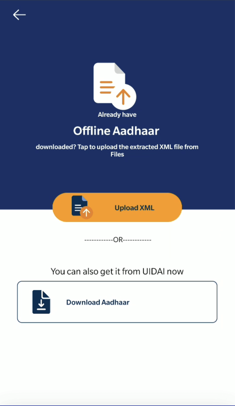 Upload Offline Aadhaar