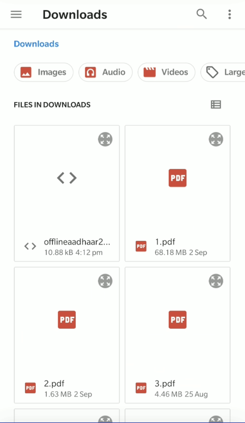 Select your Offline Aadhaar