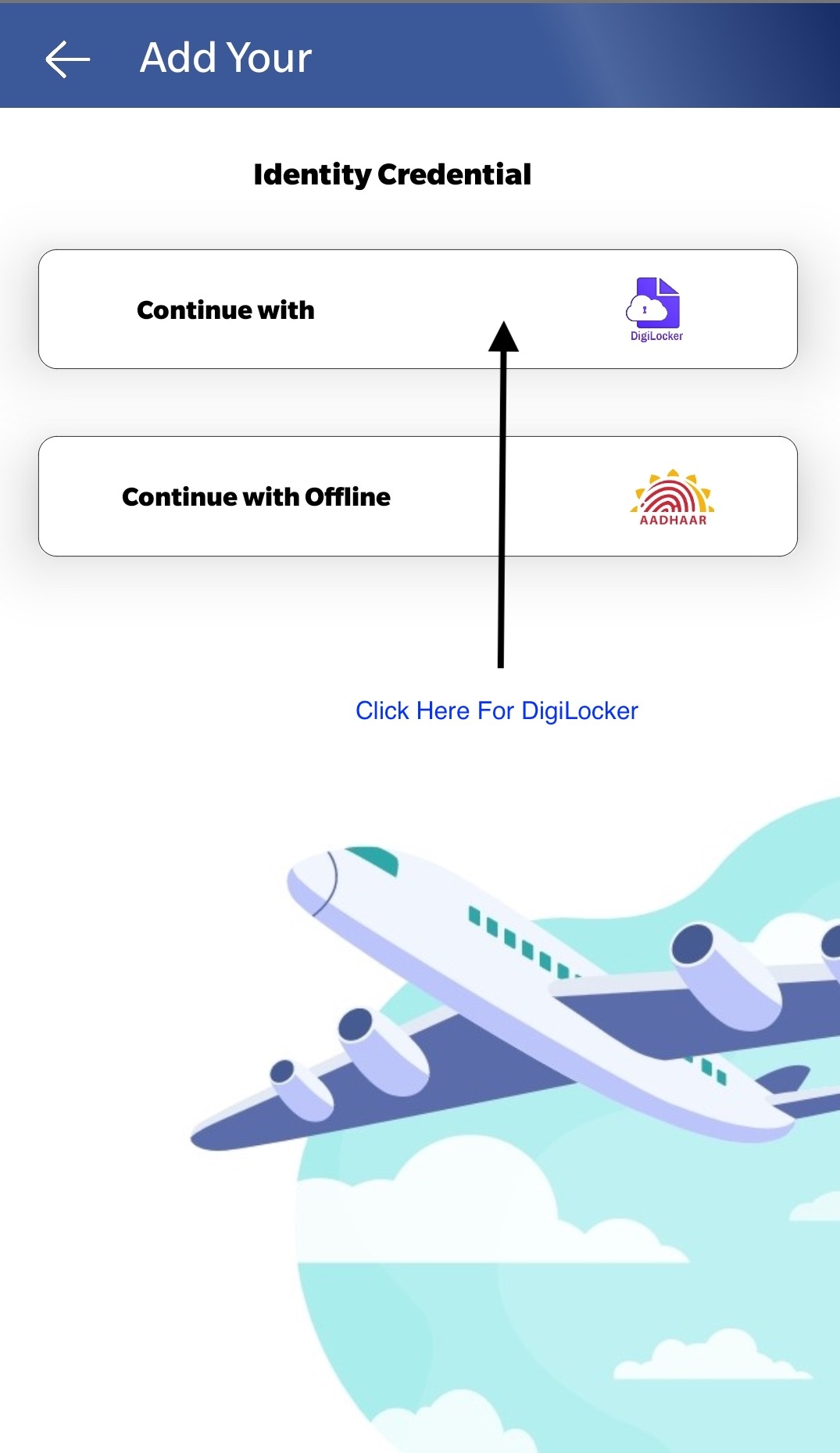 Select "Continue with DigiLocker"