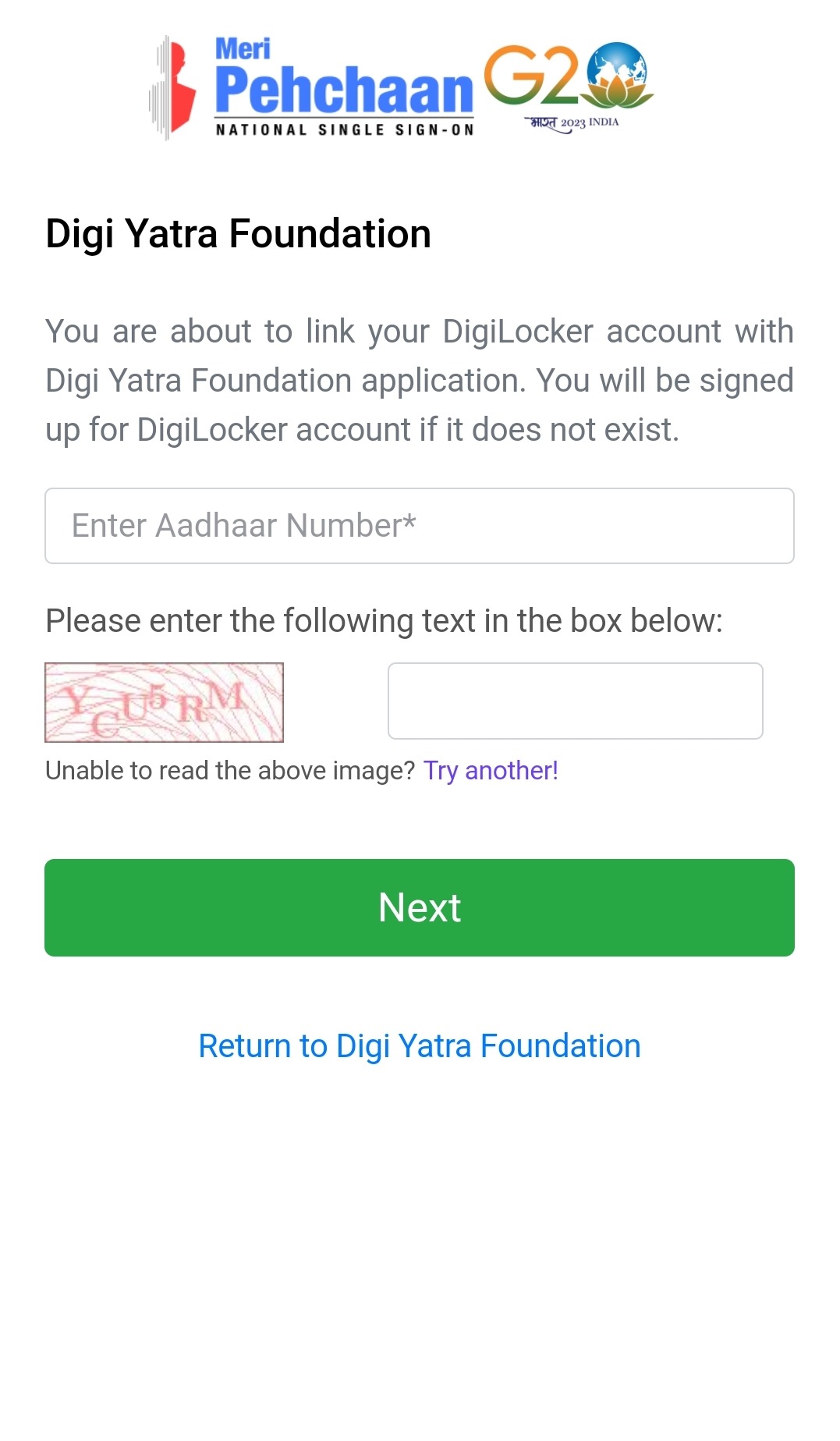 Enter Aadhaar Number & Captcha