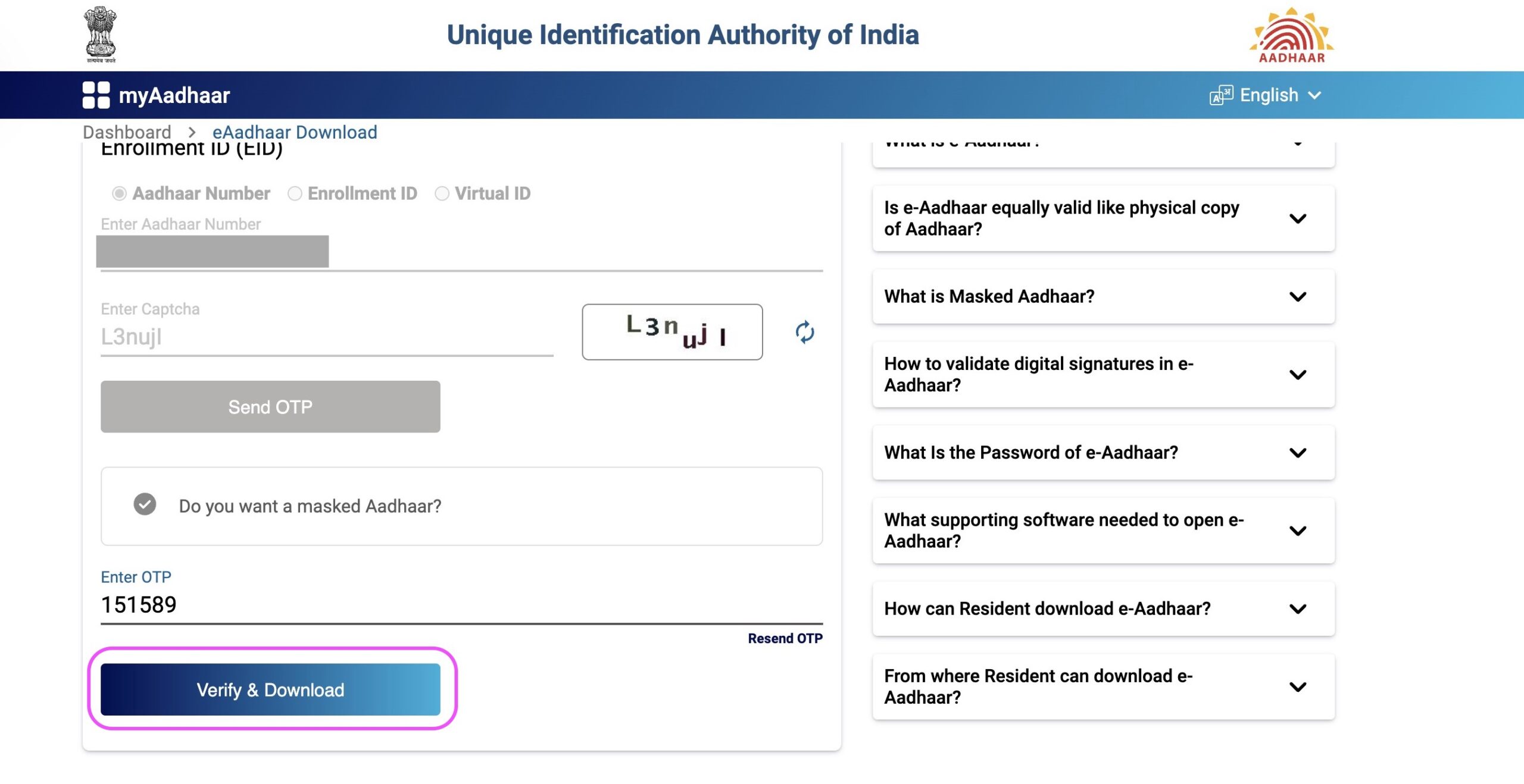 Verify & Download